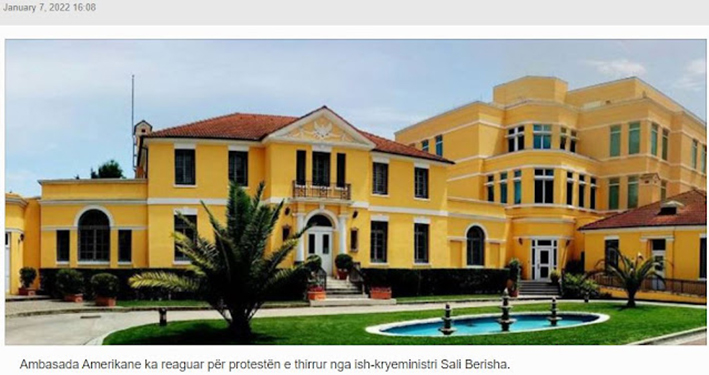 Αλβανία: Η αμερικανική πρεσβεία καλεί τους Αμερικανούς να αποφύγουν τις συγκεντρώσεις του Μπερίσα